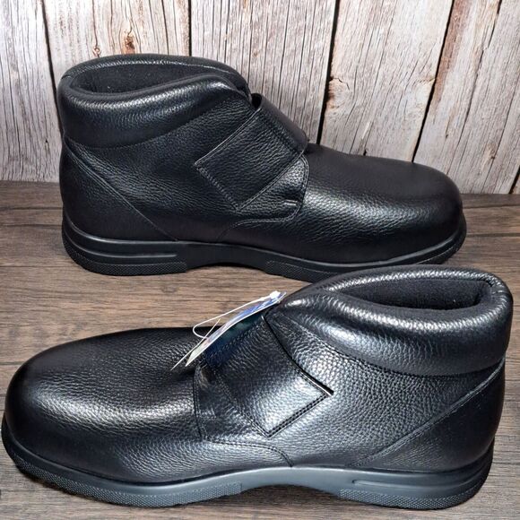 Drew Big Easy High-Top Chukka Dri Tex Shoes Men\'s 14 W Black Leather (NWT) main image 10